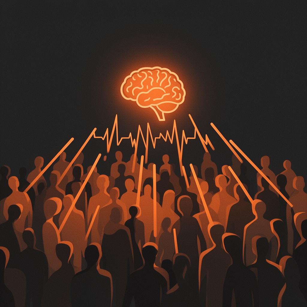 Social proof crowd psychology illustration