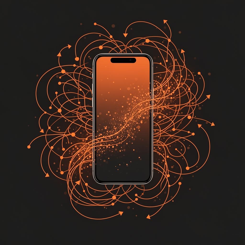 TikTok algorithm neural graph illustration