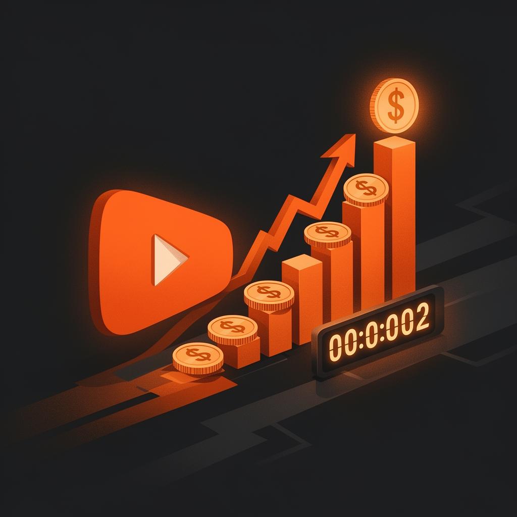 YouTube subscriber growth and monetization illustration